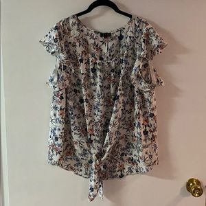 Flutter sleeve Printed Blouse